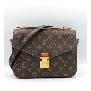 Pre-owned Louis Vuitton Monogram Canvas Pochette Métis Bag Brown M44875